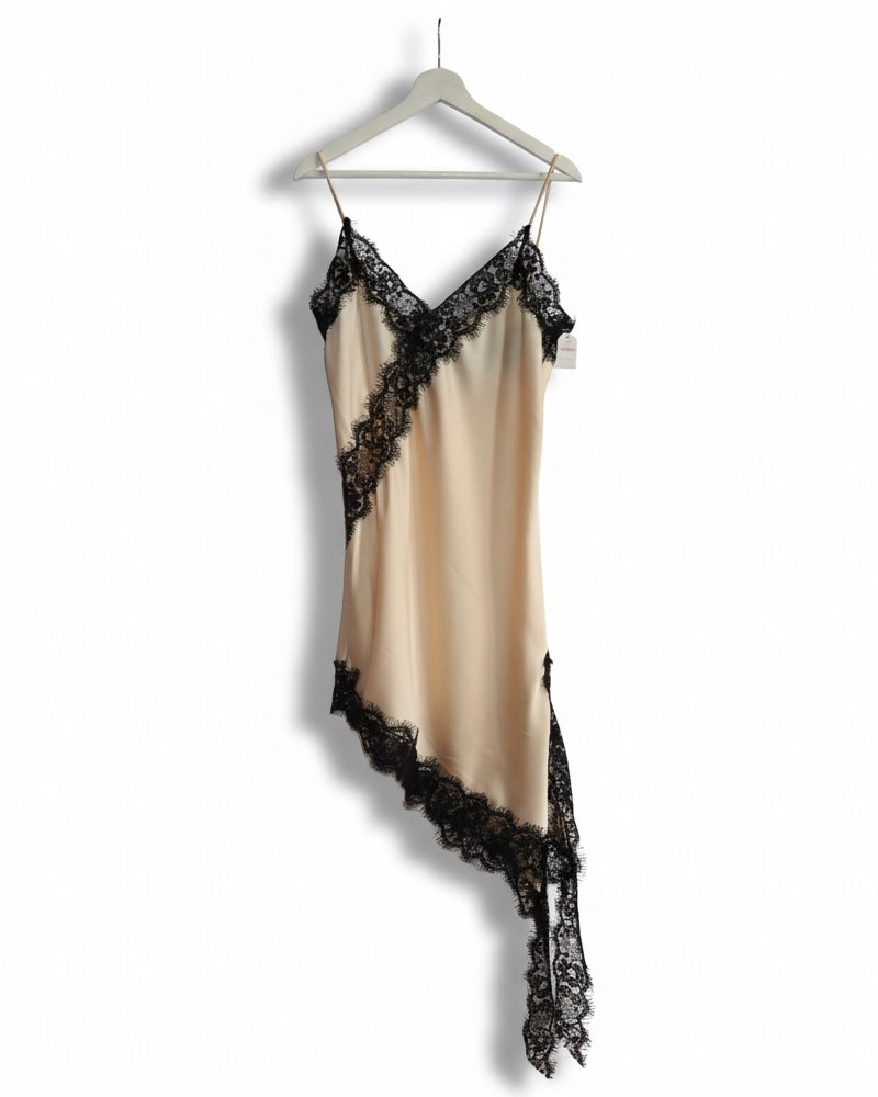 Vestito/top satin e pizzo