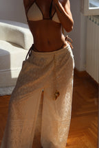 Pantaloni boho shiny