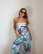 Coordinato fantasia (top+pantaloni)