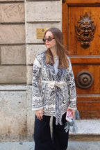 Giacca a cardigan bandana