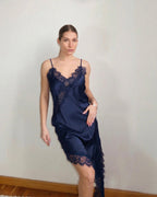 Vestito/top satin e pizzo