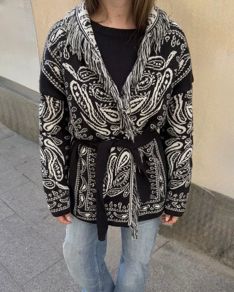 Giacca a cardigan bandana