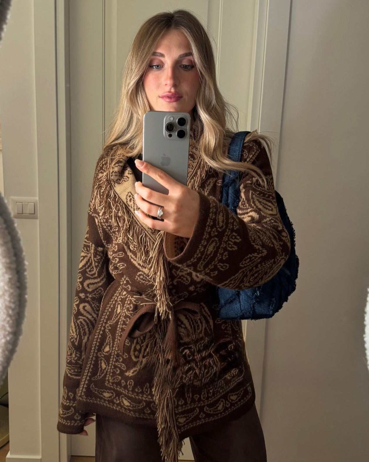 Giacca a cardigan bandana