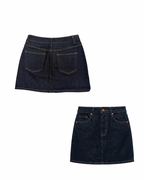 Minigonna jeans scuro