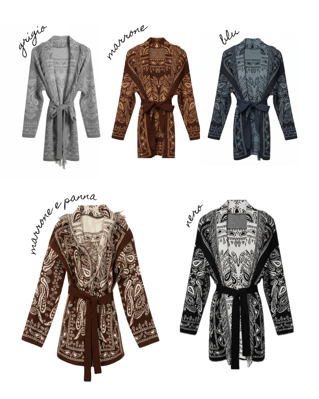 Giacca a cardigan bandana