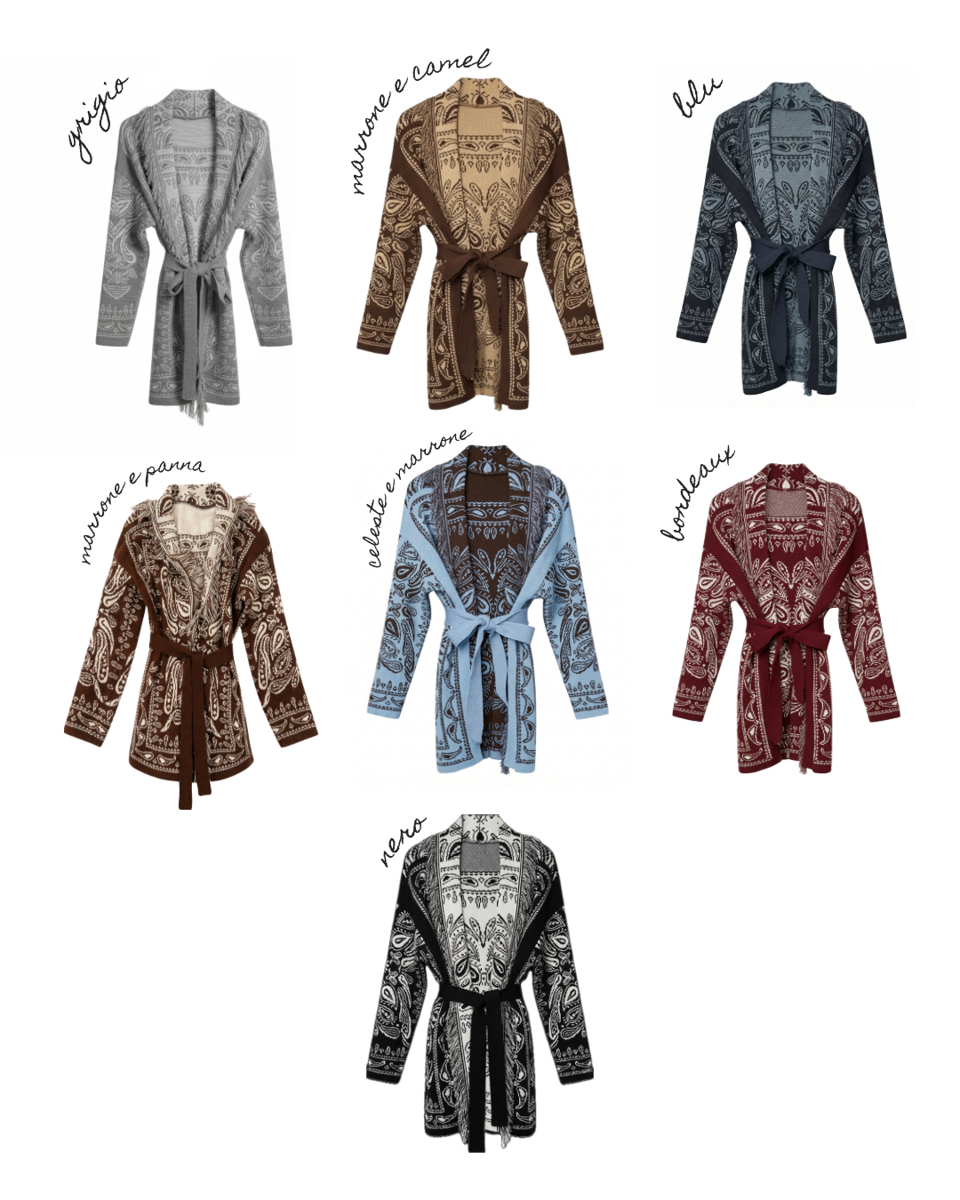 Giacca a cardigan bandana