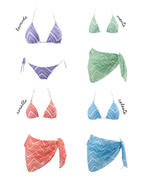 Bikini zig zag bicolor + pareo