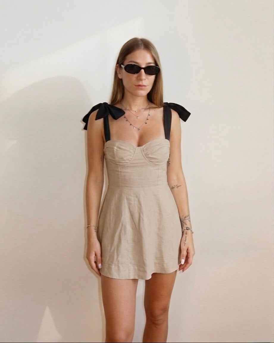 Vestito sundress corto fiocco