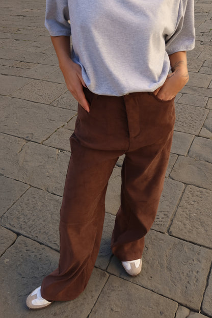 Pantaloni camoscio Lumina