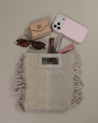Borsa frange grande vera pelle