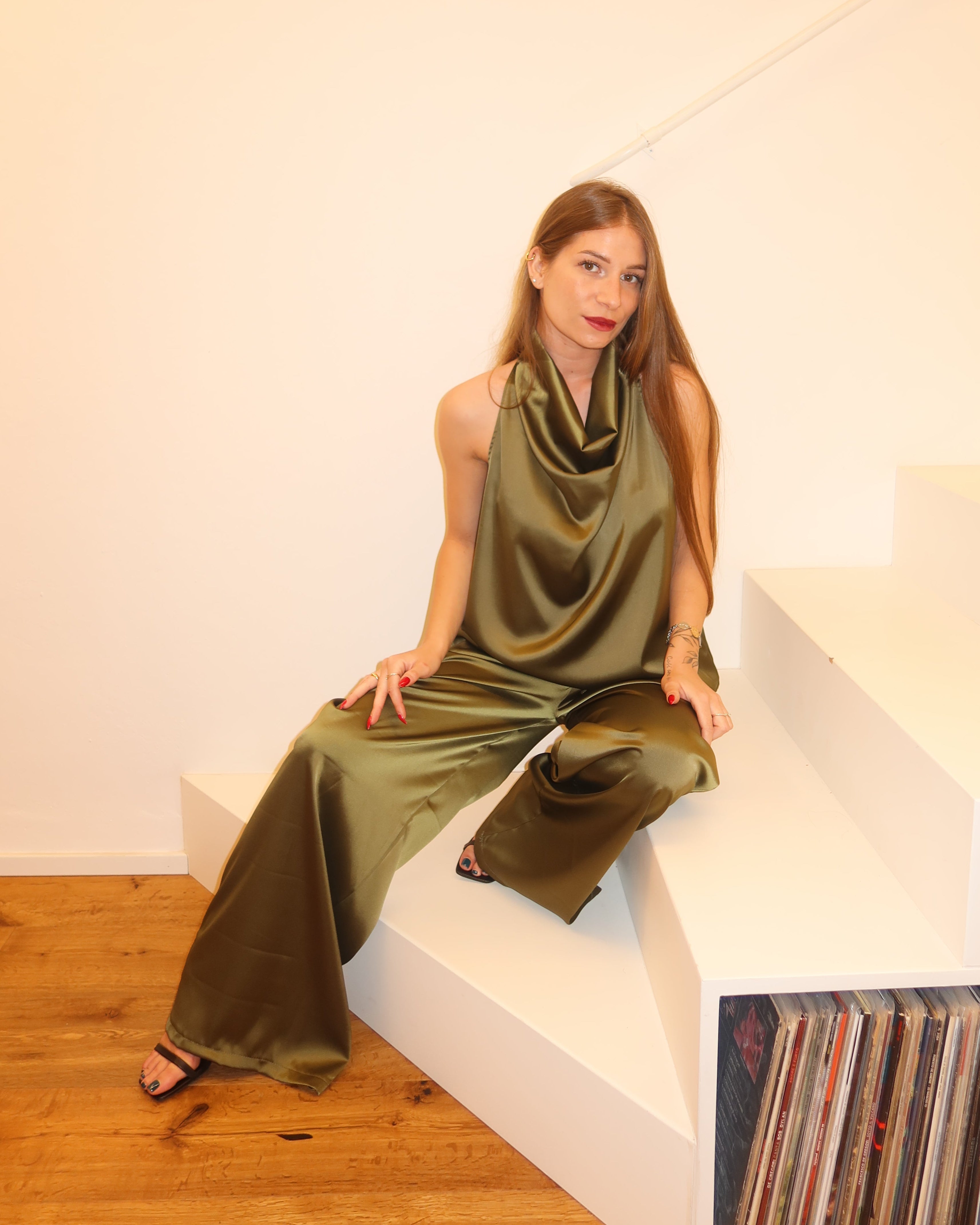 Set satin (top+pantaloni)