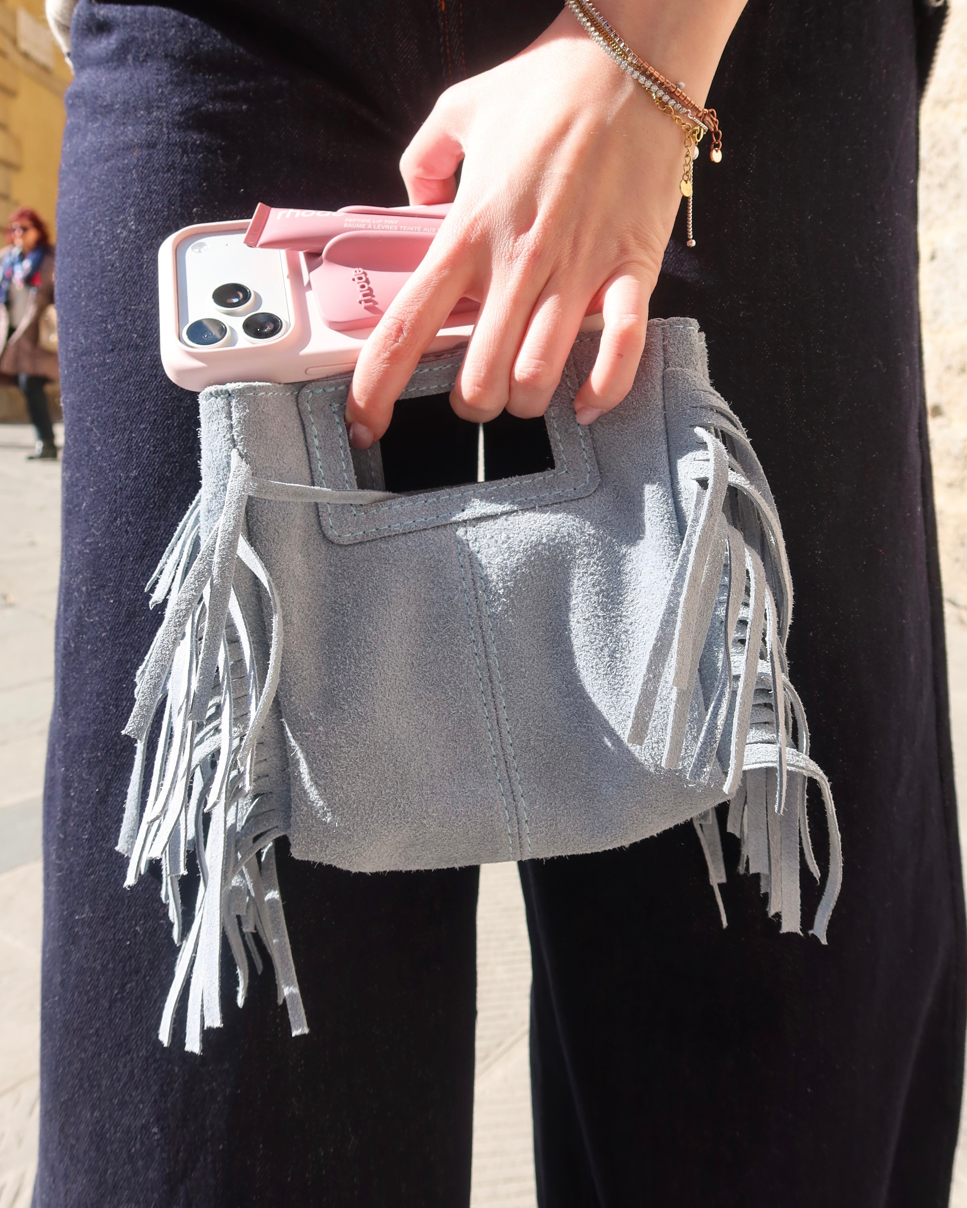 Borsa frange VERA PELLE