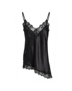 Top satin e pizzo