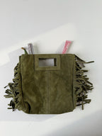 Borsa frange grande vera pelle