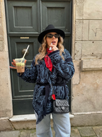 Giacca a cardigan bandana