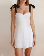 Vestito sundress corto fiocco