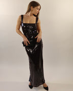 Abito lungo paillettes