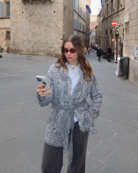 Giacca a cardigan bandana