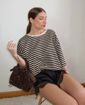 Maglietta a righe maniche corte