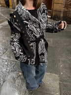 Giacca a cardigan bandana