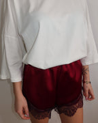 Pantaloncini satin e pizzo