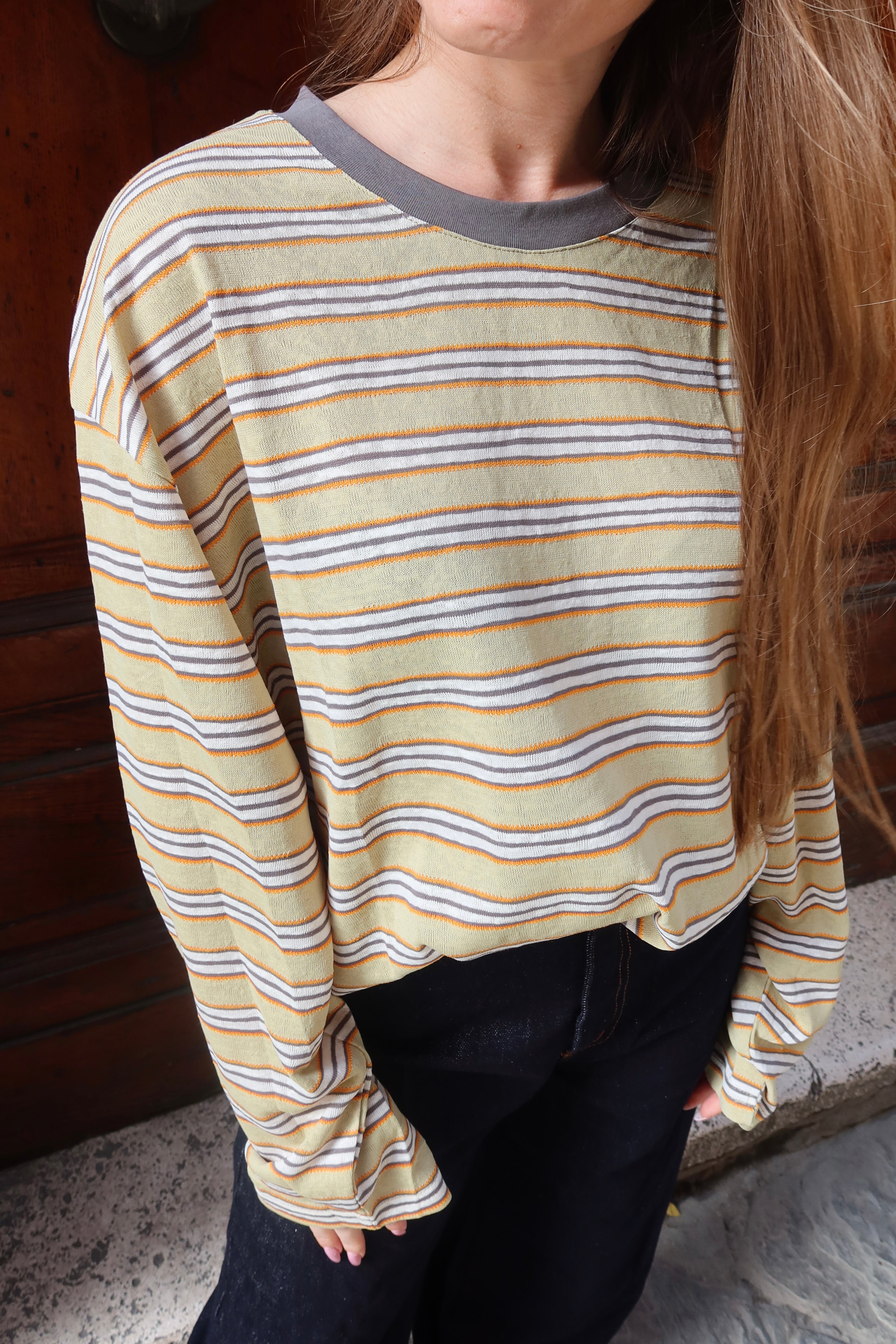 Maglietta fina a righe