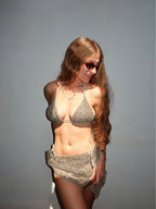 Bikini shiny + pareo