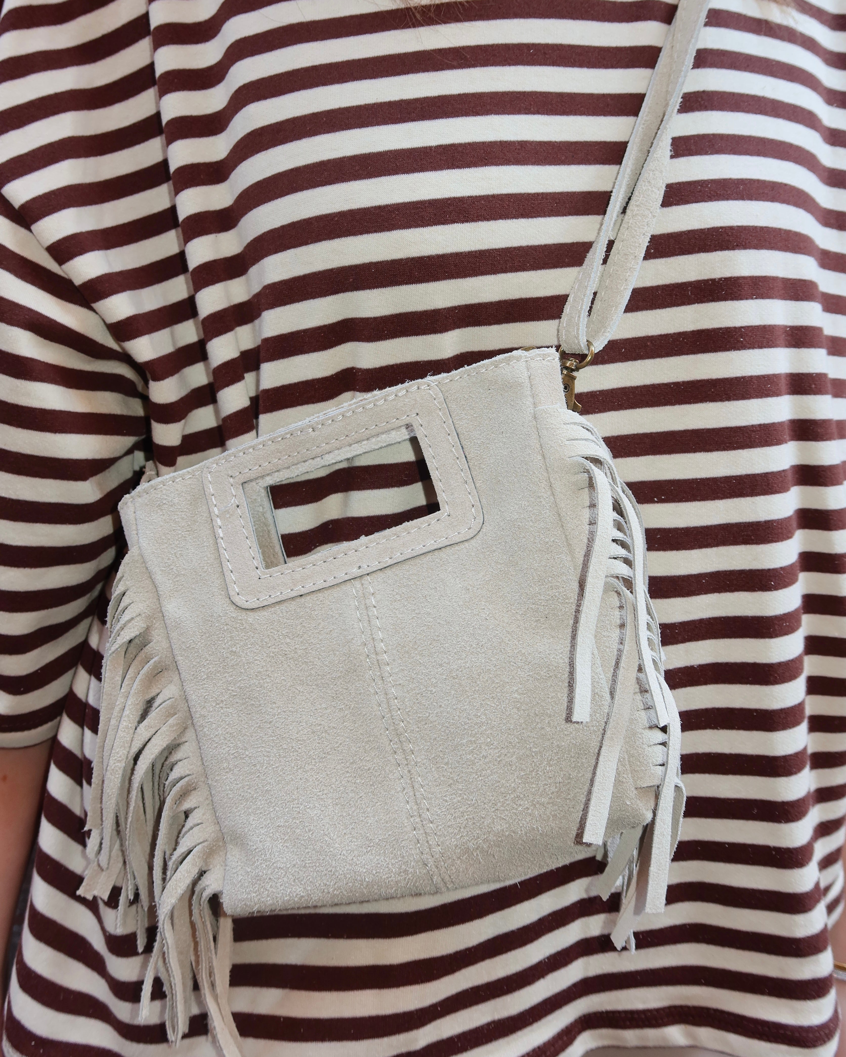 Borsa frange VERA PELLE