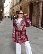 Giacca a cardigan bandana