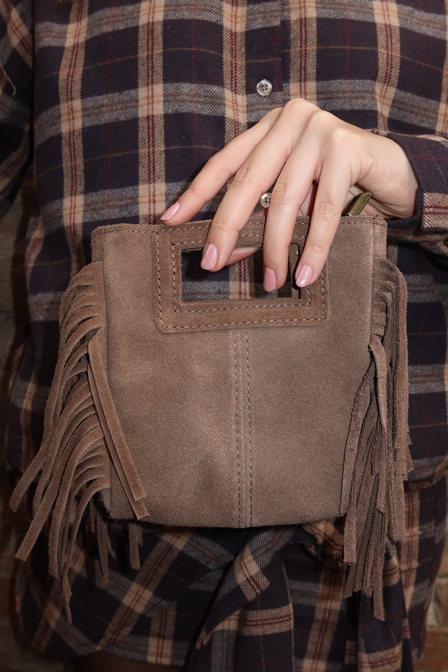 Borsa frange VERA PELLE