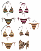 Bikini zig zag color + pareo