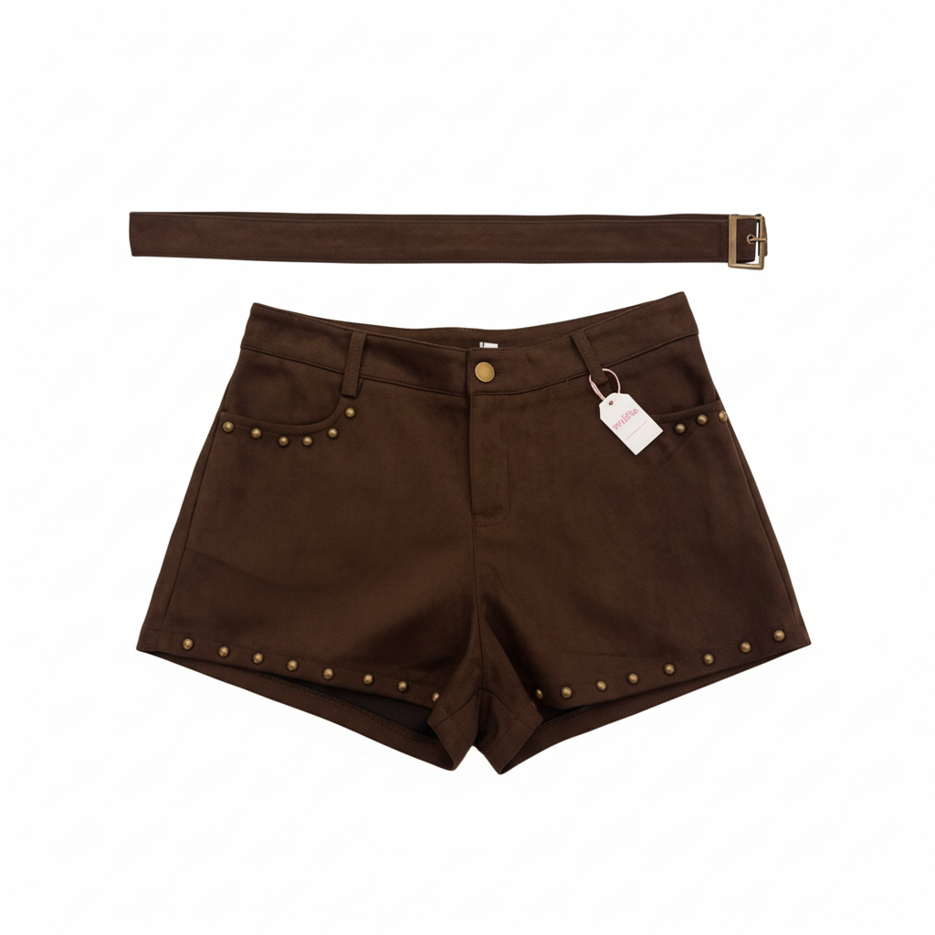 Pantaloncini con borchie