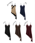 Vestito/top satin e pizzo