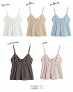 Top cami 55% lino 45% cotone