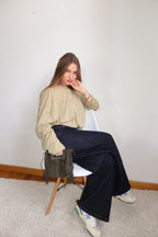 Jeans denim scuro cuore