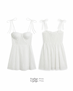 Vestito sundress corto sangallo