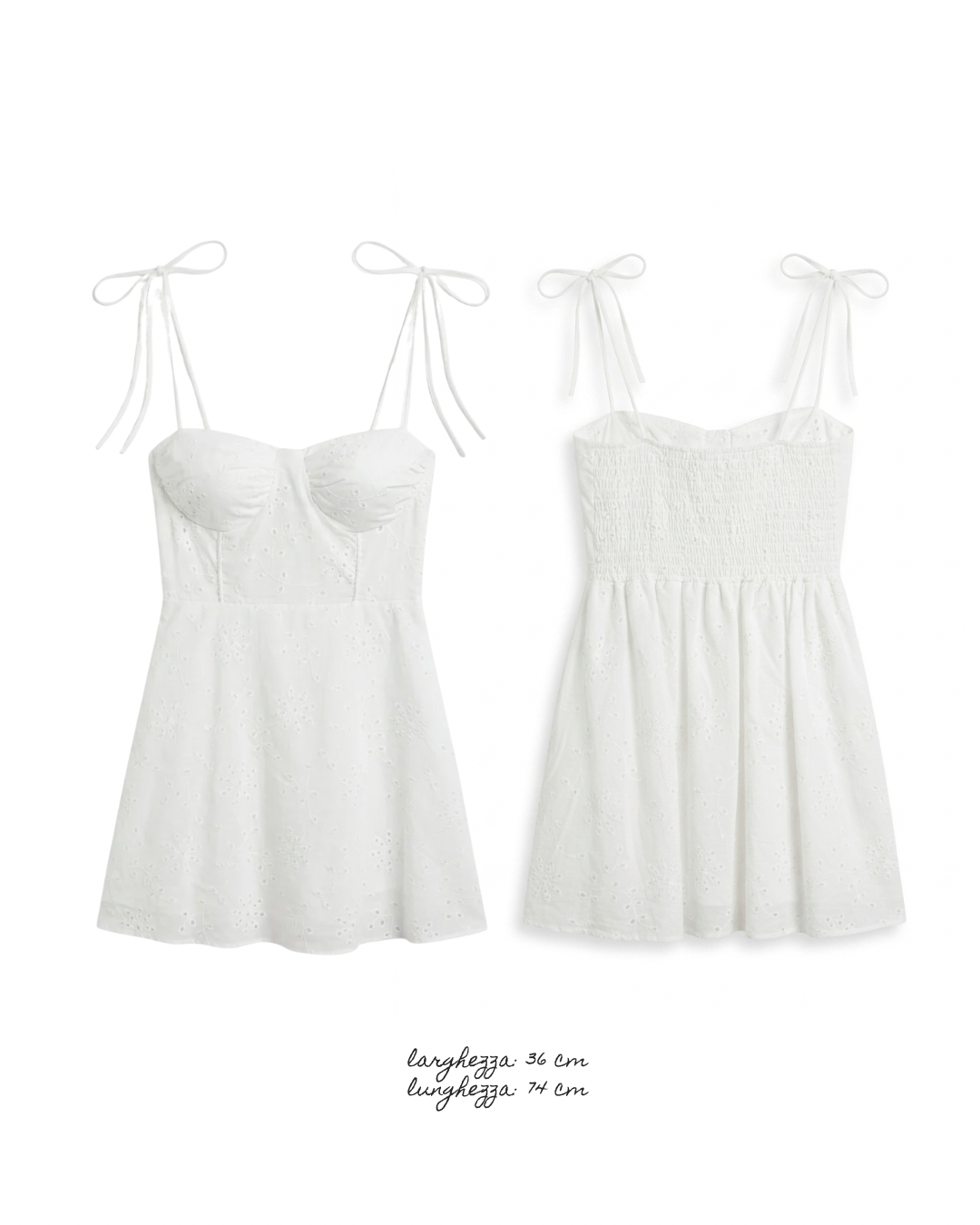 Vestito sundress corto sangallo