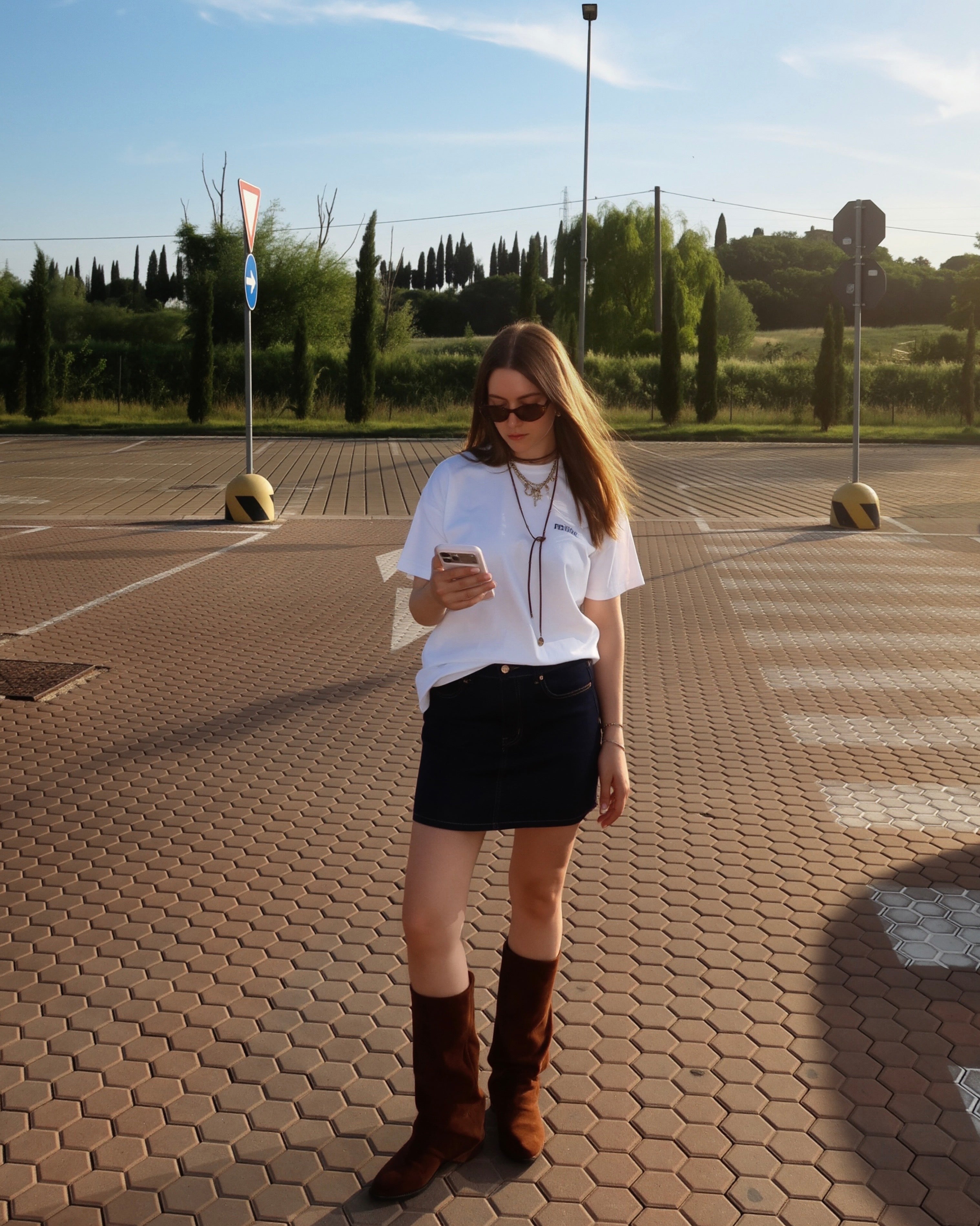 Minigonna jeans scuro