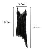 Vestito asimmetrico glitter