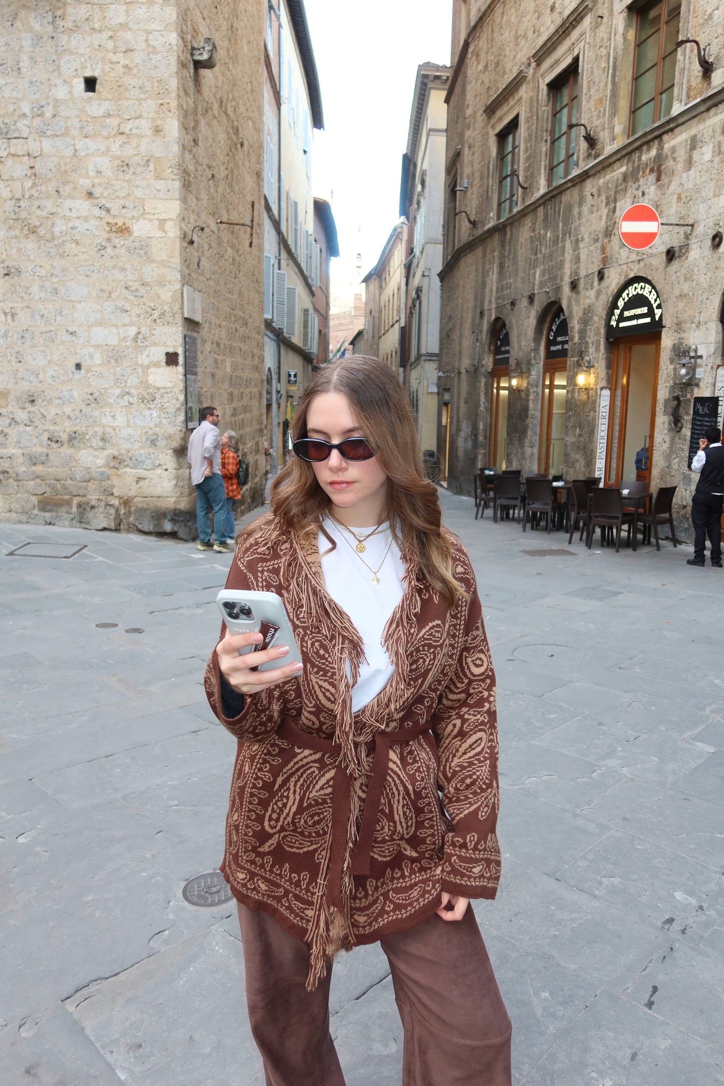 Giacca a cardigan bandana