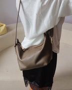 Borsa mezzaluna vera pelle