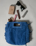 Borsa frange grande vera pelle