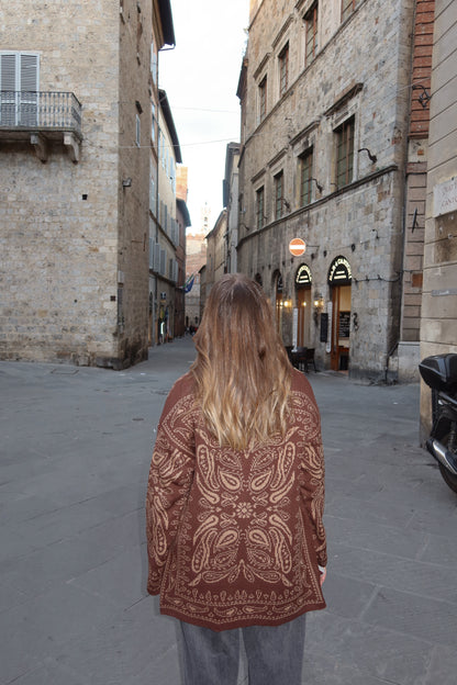 Giacca a cardigan bandana