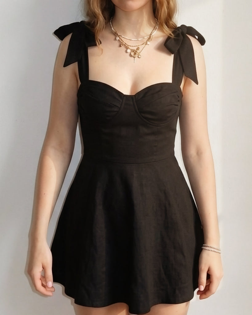 Vestito sundress corto fiocco