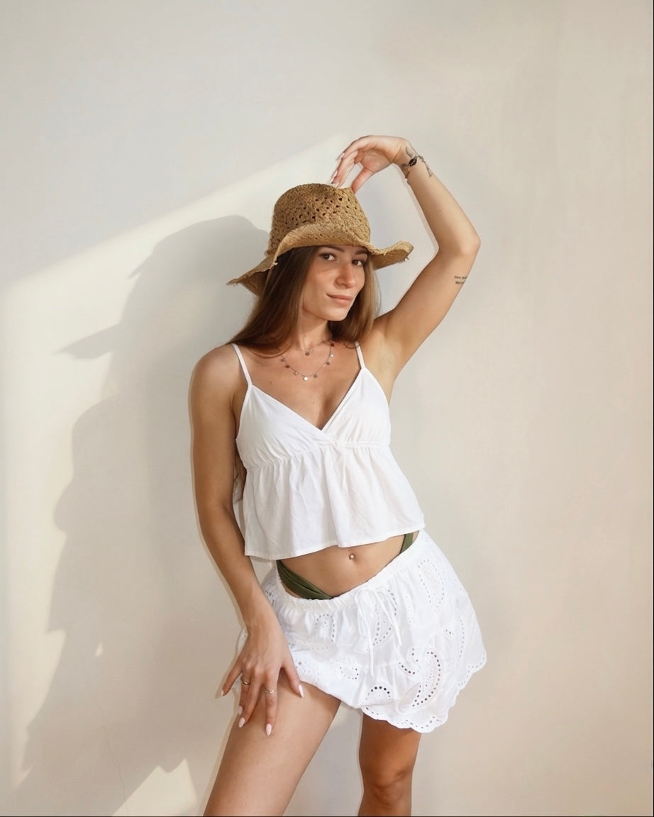 Top cami 55% lino 45% cotone