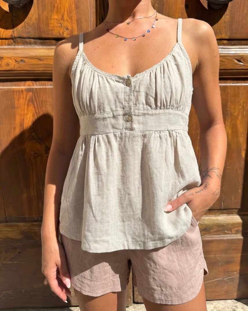 Pantaloncini 55% lino 45% cotone