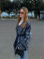 Giacca a cardigan bandana