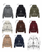 Giacca cardigan bandana con zip