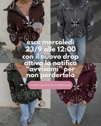 Giacca cardigan bandana con zip