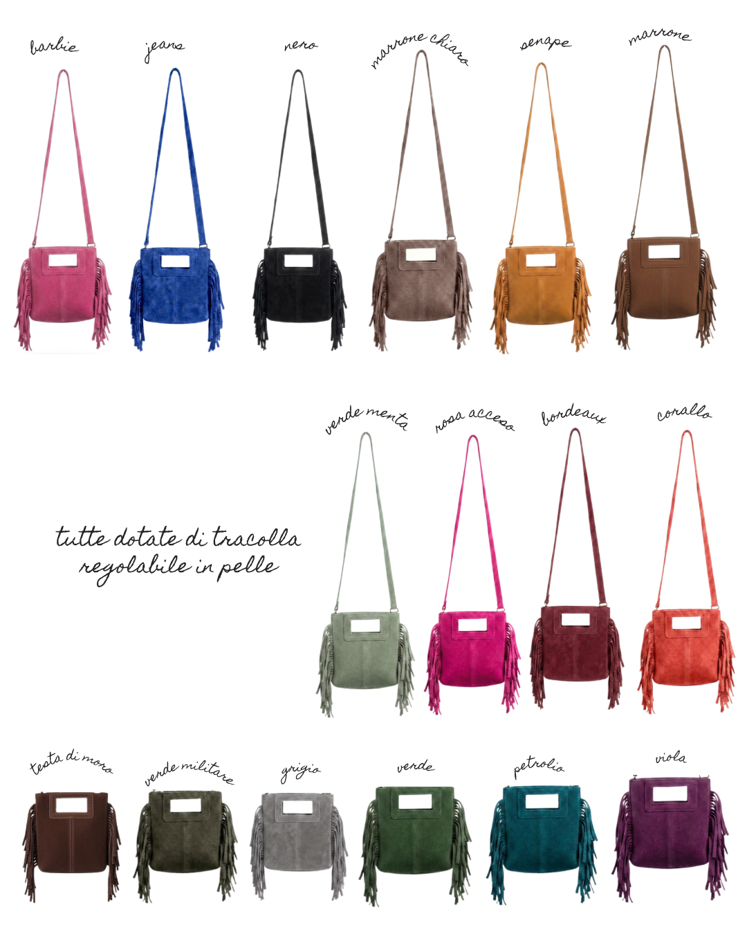 Borsa frange VERA PELLE